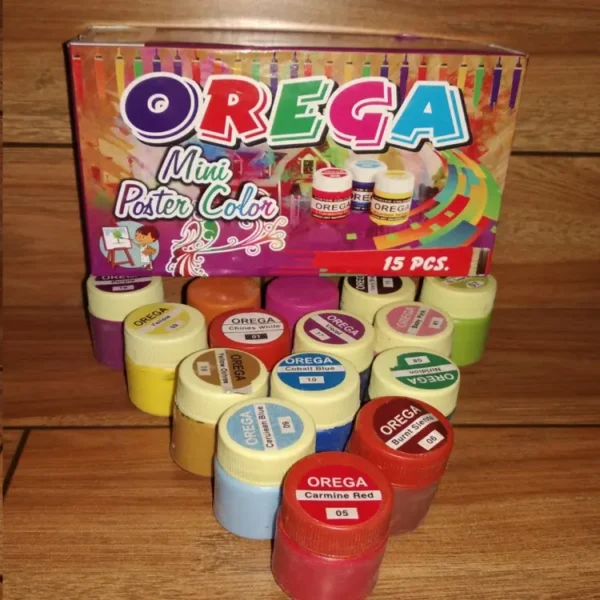 15 pcs Orega Poster colour With Brush