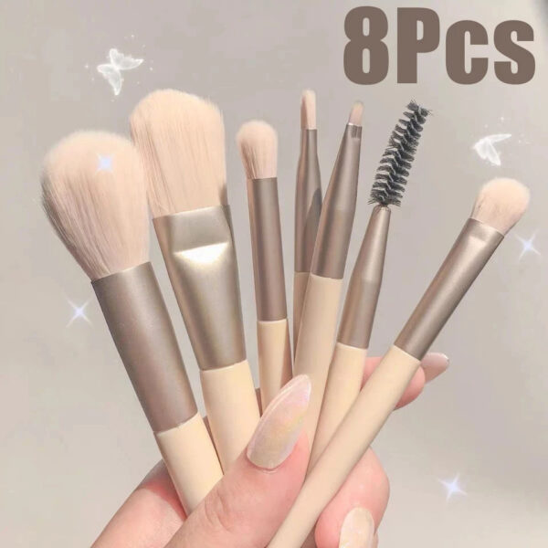 Mini Travel Makeup 8-Piece Brush Kit - Image 4