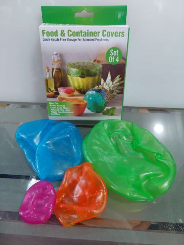 Food  Covers Set of 4  Silicone Fresh Keeping Wrap Food Wraps Seal