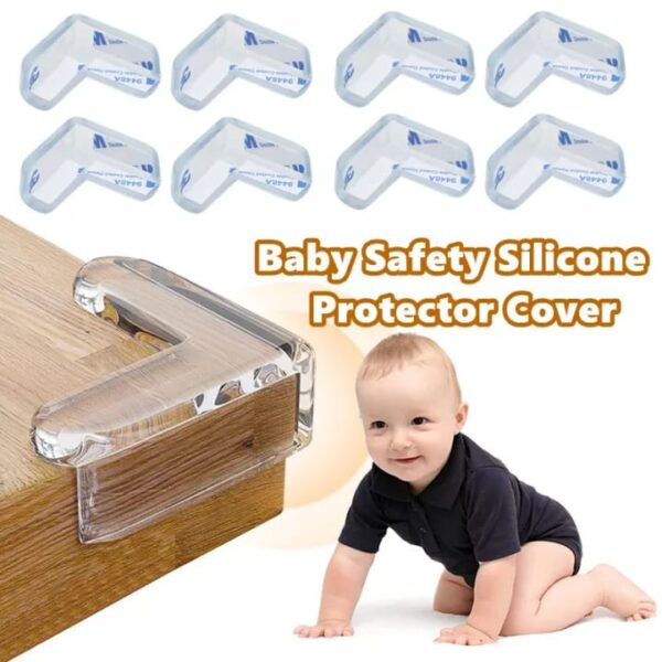 Pack of 4 - silicone table protector cover with sticker