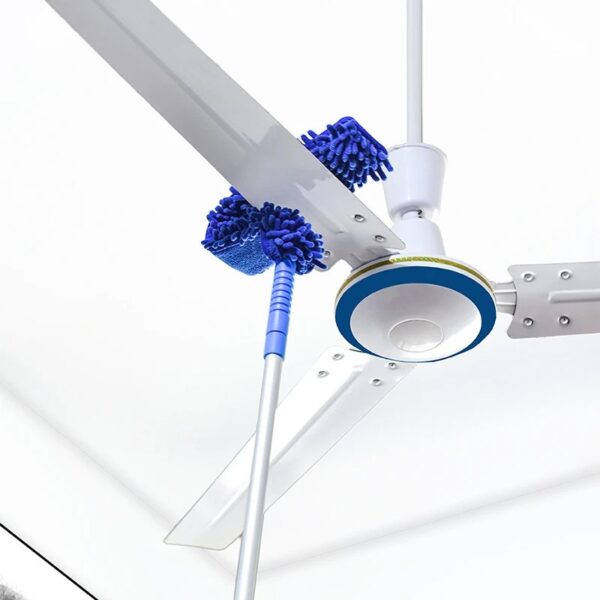 Flexible Micro Fiber Duster With Telescopic Stainless Steel Handle for Fan Cleaning Specially( random color ) - Image 2