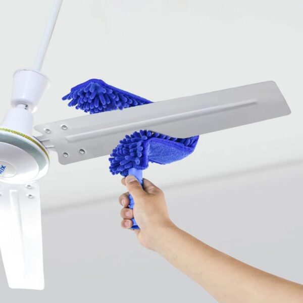 Flexible Micro Fiber Duster With Telescopic Stainless Steel Handle for Fan Cleaning Specially( random color ) - Image 4