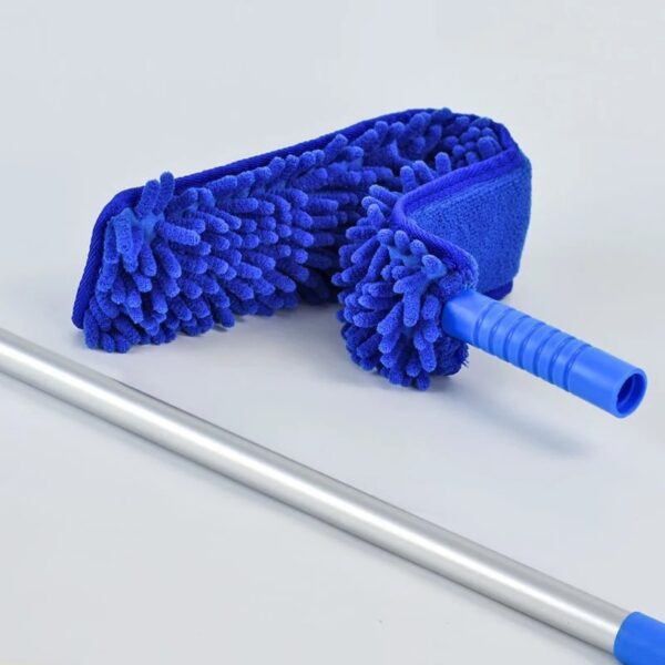 Flexible Micro Fiber Duster With Telescopic Stainless Steel Handle for Fan Cleaning Specially( random color ) - Image 5