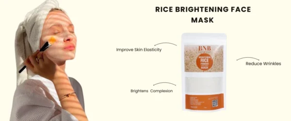 Bnb Whitening Rice Organic Glow Kit | Organic Rice Facial Skin Care Kit, Brightening Face Scrub - Image 3