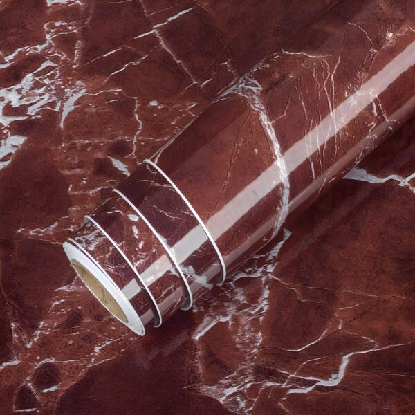 Marble Sheet Contact Paper for Countertop Faux Granite Wallpaper Covers Counter Top Peel and Stick Waterproof Wallpaper for Decor Kitchen Cabinets Island Table Furniture Wall - Image 2