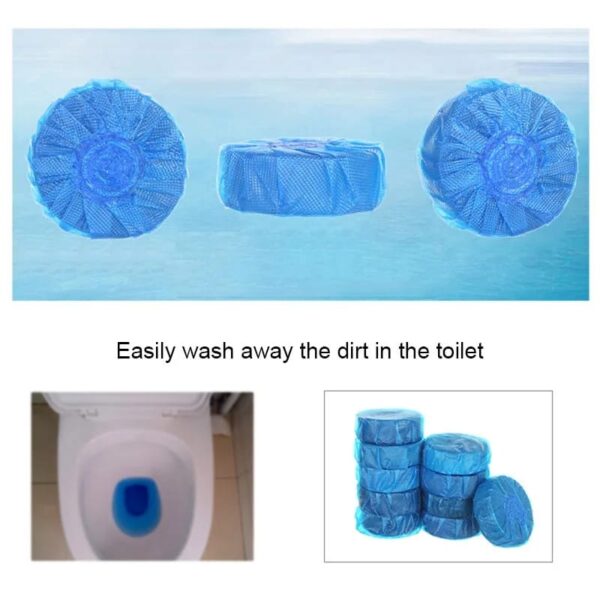 Blue Toilet Blocks Auto Toilet Cleaner 4 pcs Set - Image 3