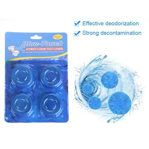 Blue Toilet Blocks Auto Toilet Cleaner 4 pcs Set