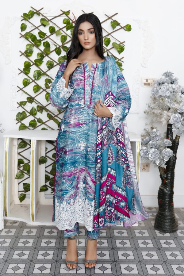 RIPPLE COLLECTION  Unstitched  3 PIECES PRINTED EMBROIDERED KHADDAR COLLECTION Party Wear | winter 23