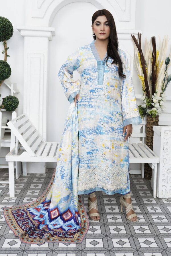 RIPPLE COLLECTION  Unstitched  3 PIECES PRINTED EMBROIDERED KHADDAR COLLECTION Party Wear | winter 23