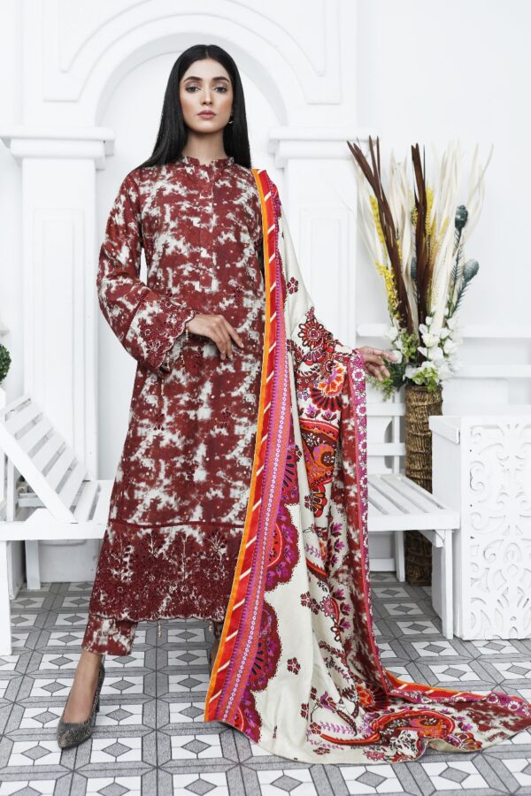 RIPPLE COLLECTION  Unstitched  3 PIECES PRINTED EMBROIDERED KHADDAR COLLECTION Party Wear | winter 23